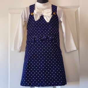 2/$14 - Girl's 3 Piece Corduroy Jumper, T-Shirt & Headband Set